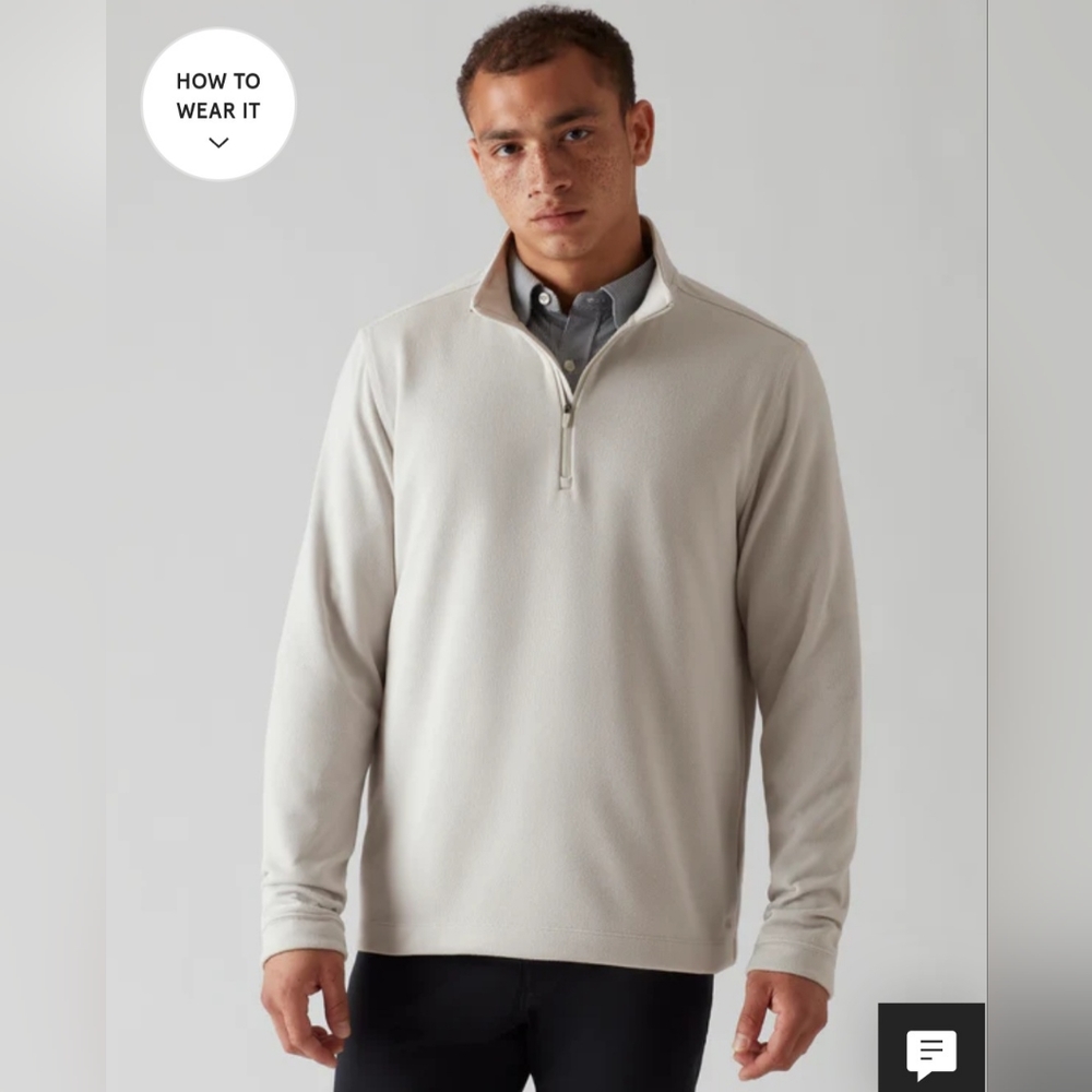 RHONE COMMUTER 1/4 ZIP SWEATER KNIT FABRIC